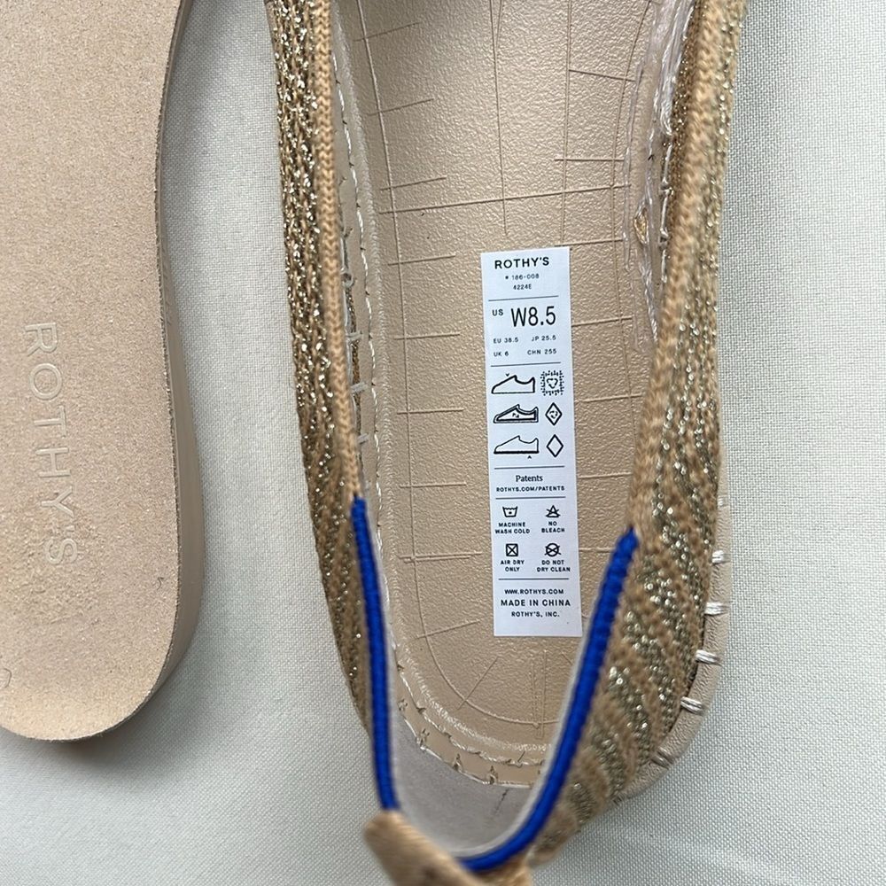 Rothy's The Espadrille Gold Stripe - Picture 16 of 17